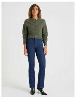 GRAB Sculpt Bootcut Mid Rise Jeans in Rinse