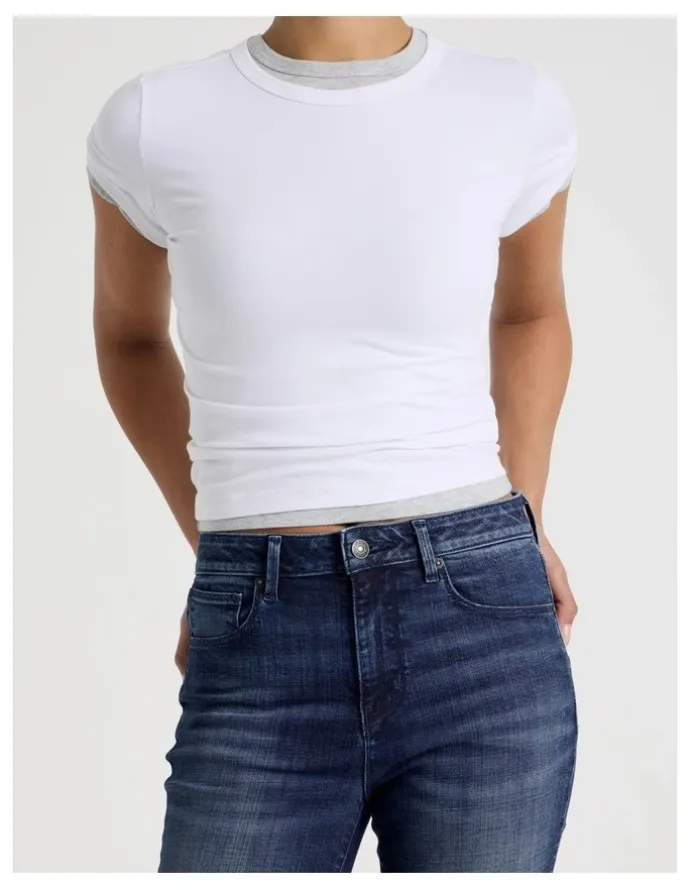 GRAB Sculpt Bootcut Mid Rise Jean in Medium Indigo