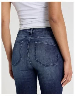 GRAB Sculpt Bootcut Mid Rise Jean in Medium Indigo