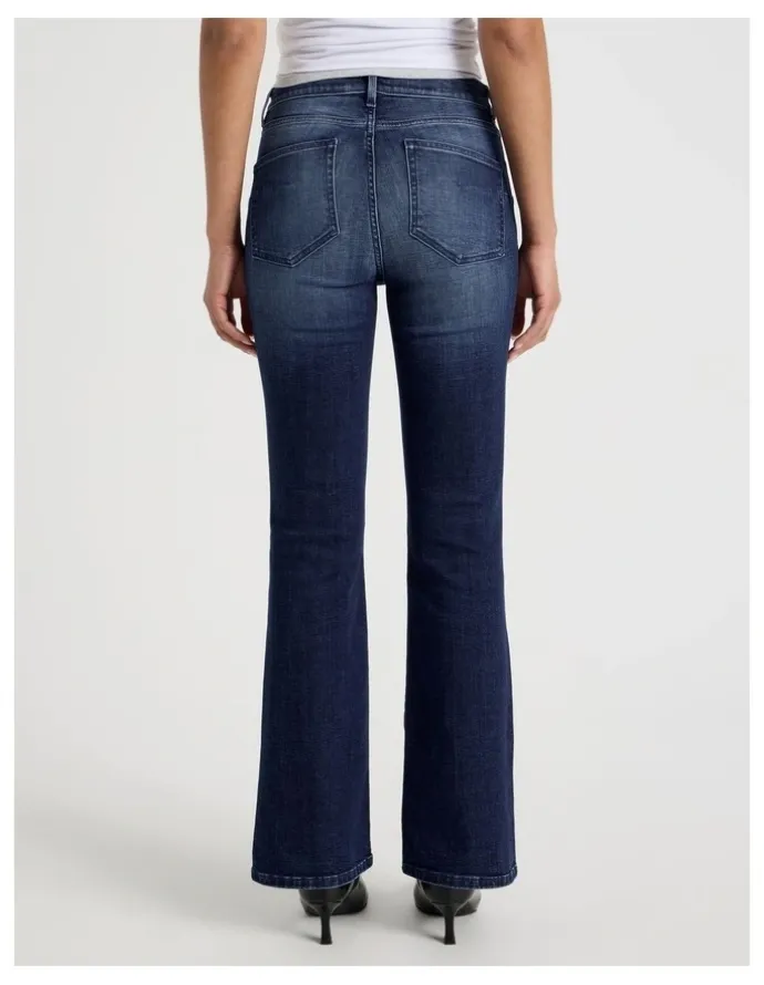GRAB Sculpt Bootcut Mid Rise Jean in Medium Indigo