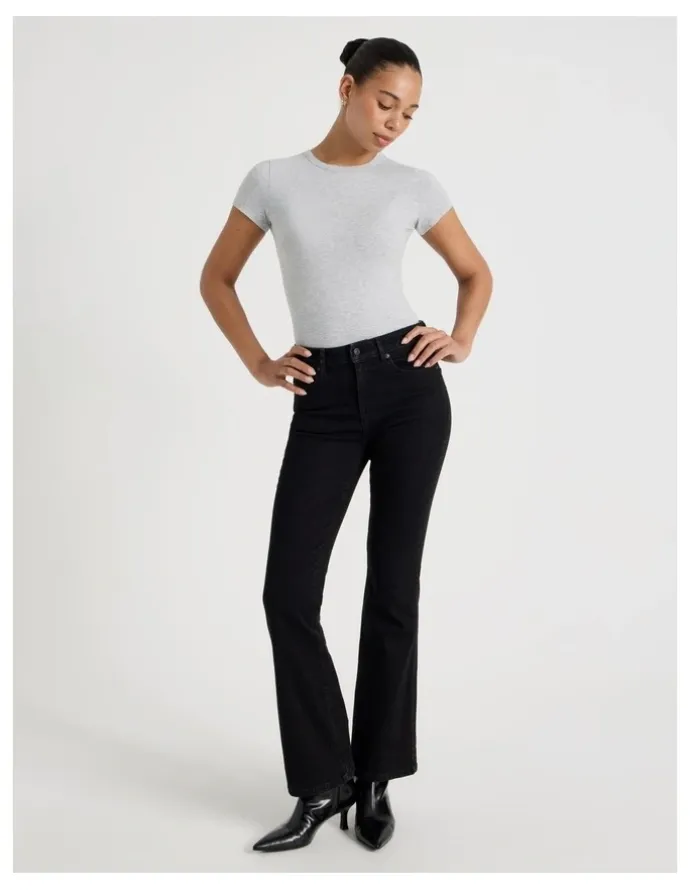 GRAB Sculpt Bootcut Mid Rise Jeans in Black