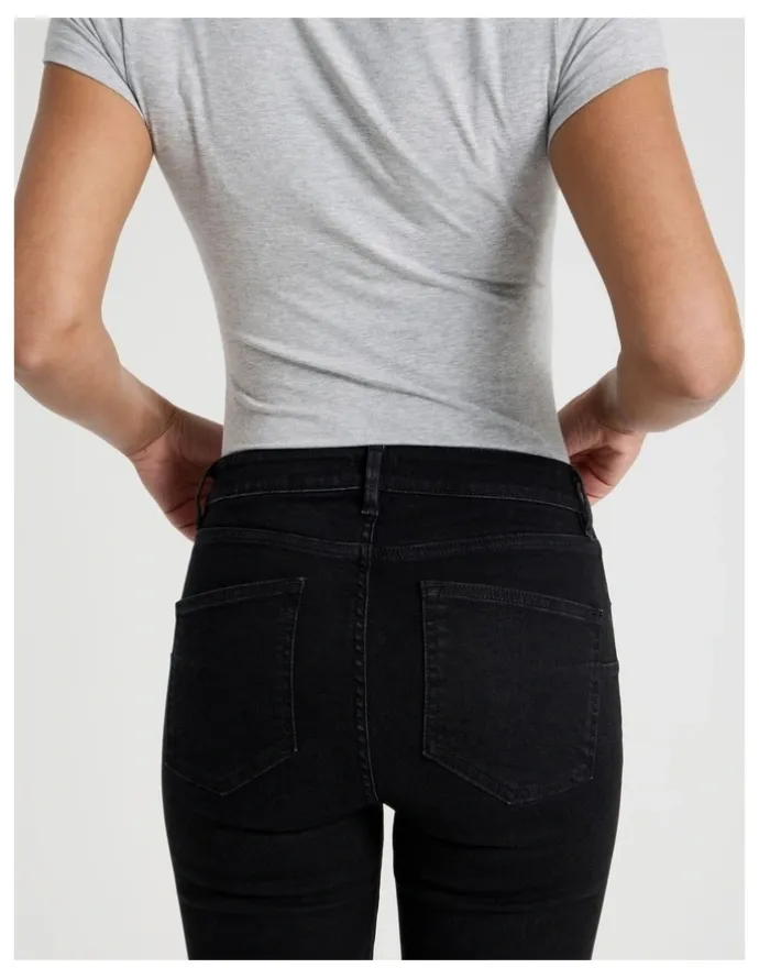 GRAB Sculpt Bootcut Mid Rise Jeans in Black