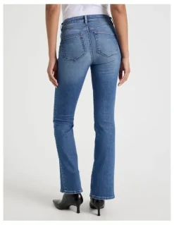 GRAB Sculpt Bootcut Mid Rise Jean In Bright Indigo