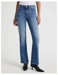 GRAB Sculpt Bootcut Mid Rise Jean In Bright Indigo