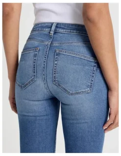 GRAB Sculpt Bootcut Mid Rise Jean In Bright Indigo