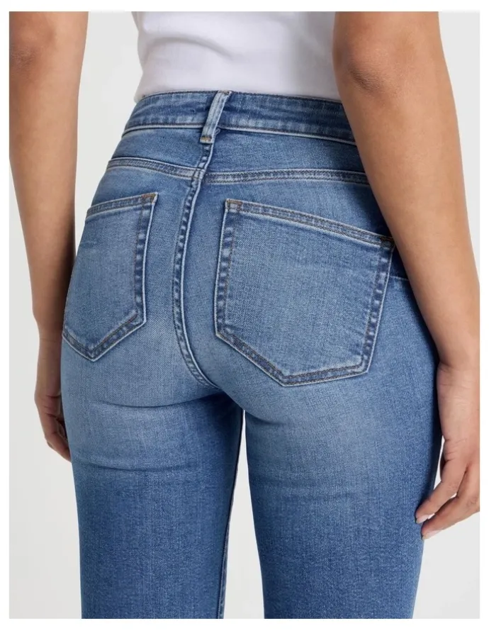 GRAB Sculpt Bootcut Mid Rise Jean In Bright Indigo