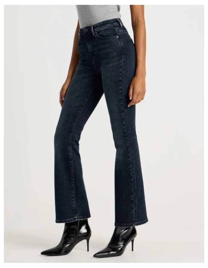 GRAB Skinny Bootcut High Rise Jean in Blue Black