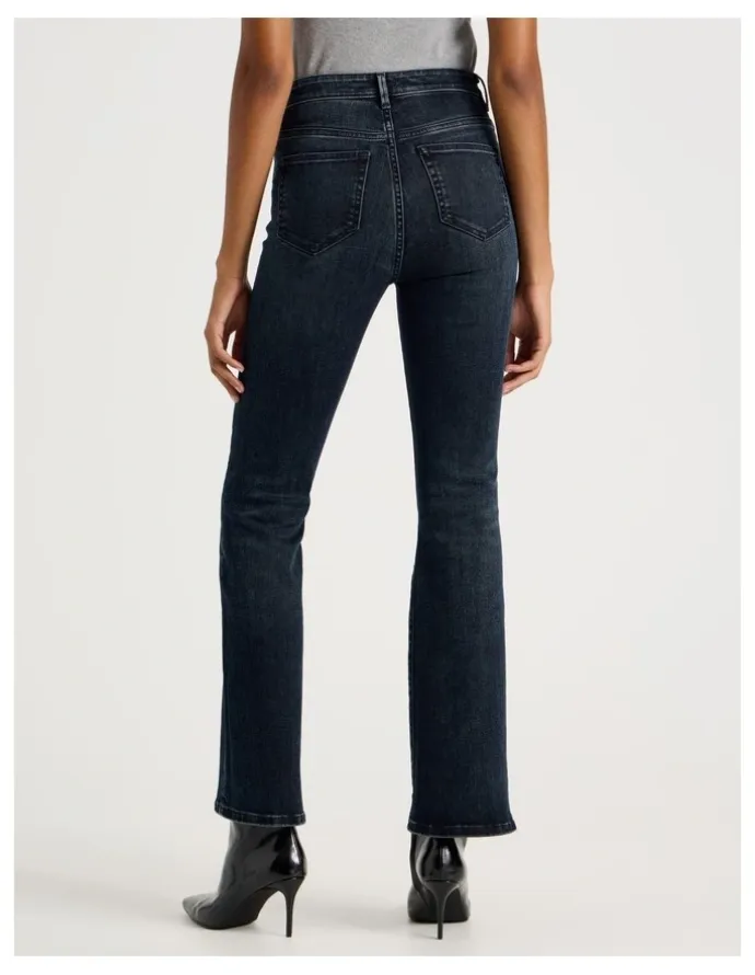 GRAB Skinny Bootcut High Rise Jean in Blue Black