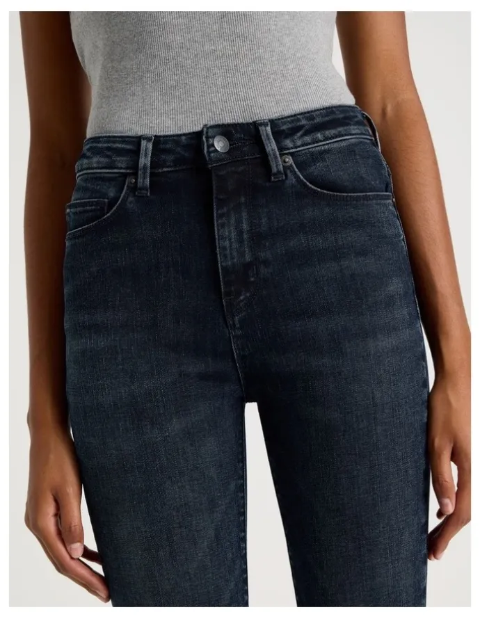 GRAB Skinny Bootcut High Rise Jean in Blue Black