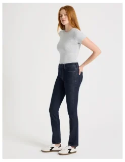 GRAB Slim Mid Rise Jeans in Rinse