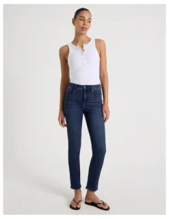 GRAB Slim Shape In High Rise Jean In Dark Indigo