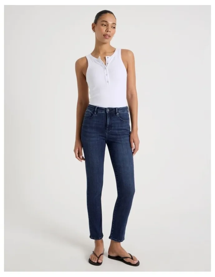 GRAB Slim Shape In High Rise Jean In Dark Indigo
