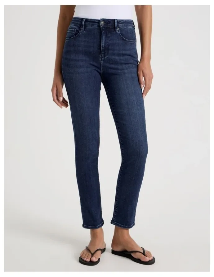 GRAB Slim Shape In High Rise Jean In Dark Indigo