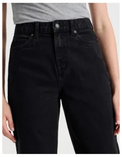 GRAB Vintage Straight High Rise Jeans In Black