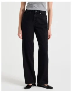 GRAB Vintage Straight High Rise Jeans In Black