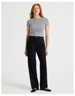GRAB Vintage Straight High Rise Jeans In Black