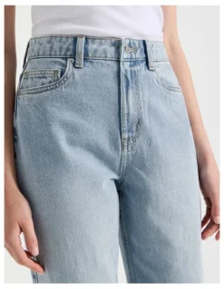 GRAB Vintage Straight High Rise Jeans In Light Wash