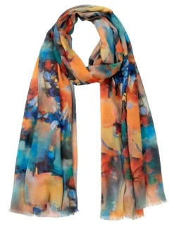 Gregory Ladner Abstract Print Scarf in Orange