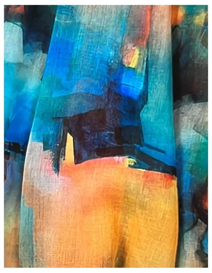 Gregory Ladner Abstract Print Scarf in Orange