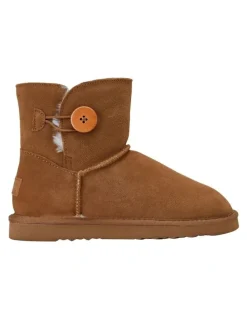 Grosby Button Ugg Shoes in Chestnut