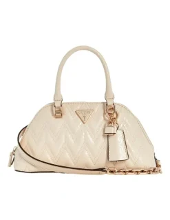 Guess Adelard Satchel Bag in Stone