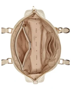 Guess Adelard Satchel Bag in Stone