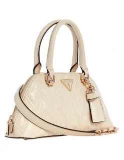 Guess Adelard Satchel Bag in Stone