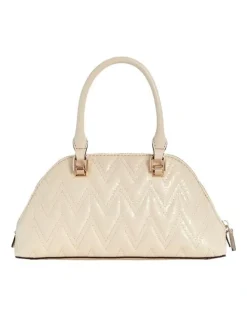 Guess Adelard Satchel Bag in Stone