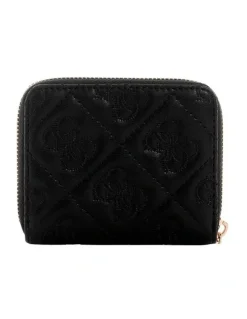 Guess Adelasia Small Zip Around Wallet in Black