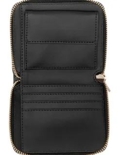 Guess Aldina Small Zip Around Wallet in Black