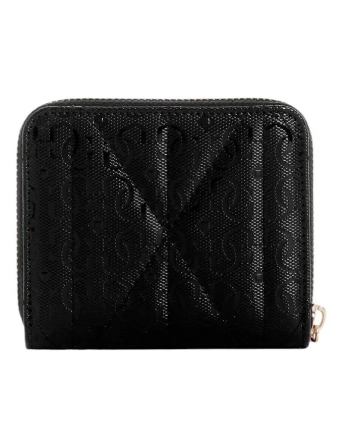 Guess Aldina Small Zip Around Wallet in Black