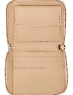 Guess Aldina Small Zip Around Wallet in Silver