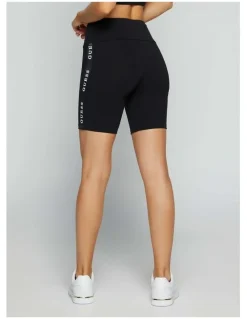 Guess Aline Active Logo Bike Shorts in Black