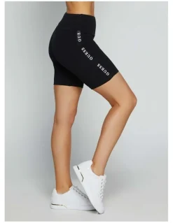 Guess Aline Active Logo Bike Shorts in Black