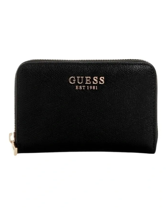 Guess Amorette Medium Zip Around Wallet in Black