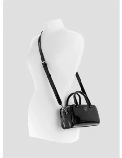 Guess Arnela Mini Satchel Bag in Black