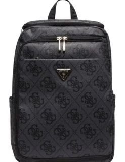 Guess Berta U-Zip Backpack in Black Logo