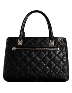 Guess Bessey Luxury Satchel Bag in Black