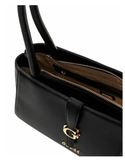 Guess Carrie Girlfriend Shoulder Satchel Bag in Black