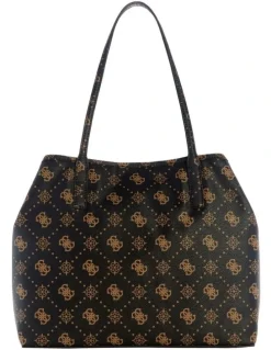 Guess Carrie Logo Tote Bag in Espresso