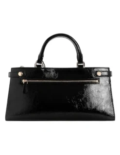 Guess Cirene Triple Compartment Satchel Bag in Black