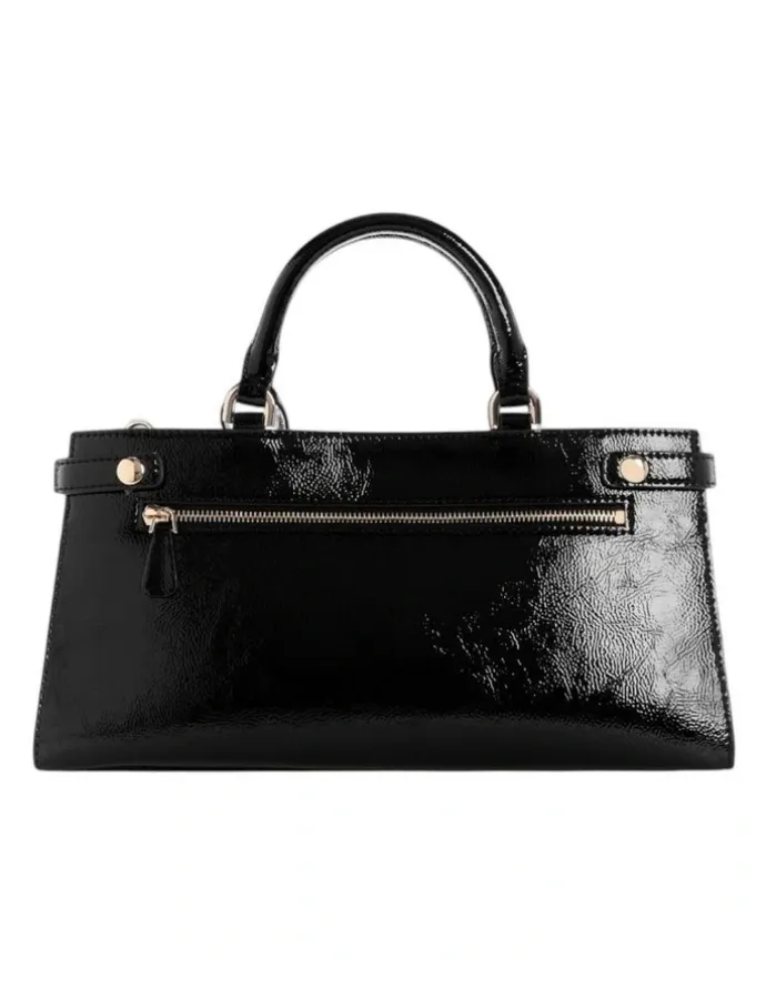 Guess Cirene Triple Compartment Satchel Bag in Black