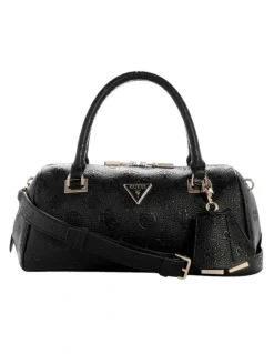 Guess Cresidia II Box Satchel Bag in Black