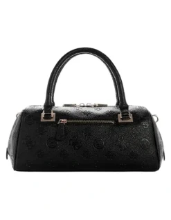 Guess Cresidia II Box Satchel Bag in Black