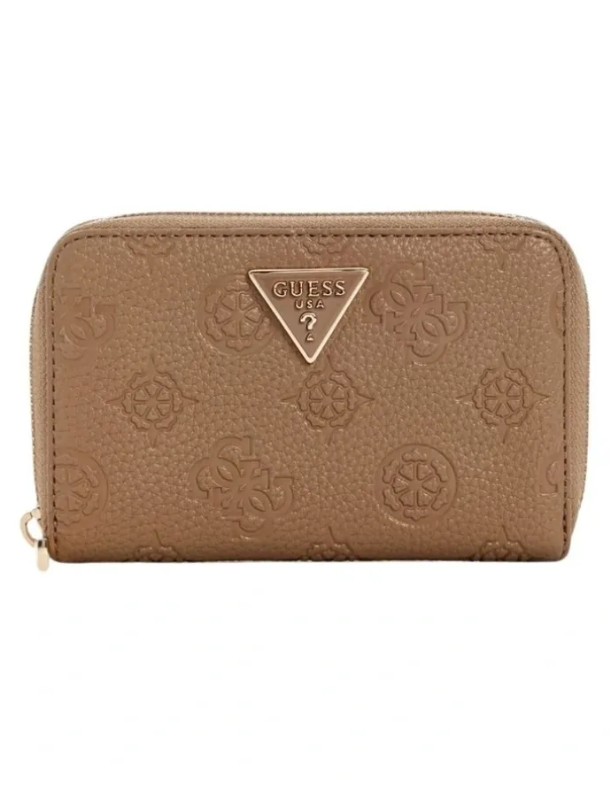 Guess Cresidia II Medium Zip Around Wallet in Brown