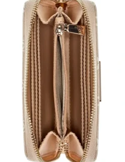 Guess Cresidia II Medium Zip Around Wallet in Brown