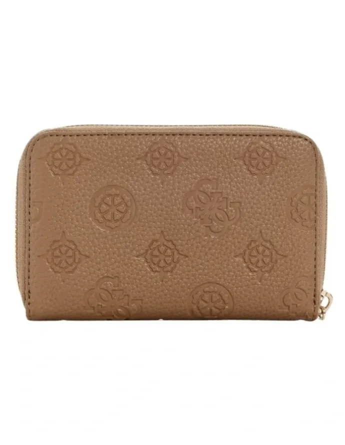 Guess Cresidia II Medium Zip Around Wallet in Brown