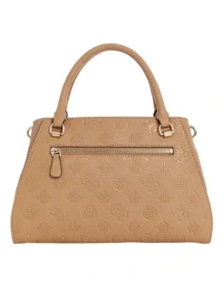 Guess Cresidia Luxury Satchel Bag in Beige