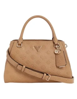 Guess Cresidia Luxury Satchel Bag in Beige