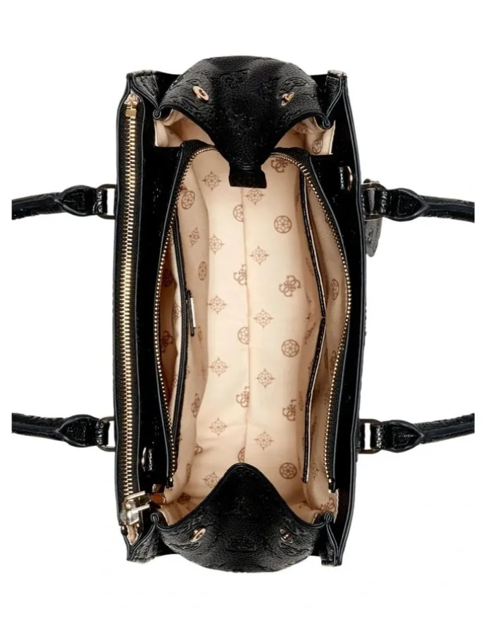 Guess Cresidia Society Satchel Bag in Black